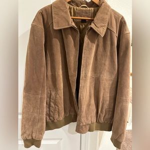 Knightsbridge Men’s Suede Jacket camel color, size XL.